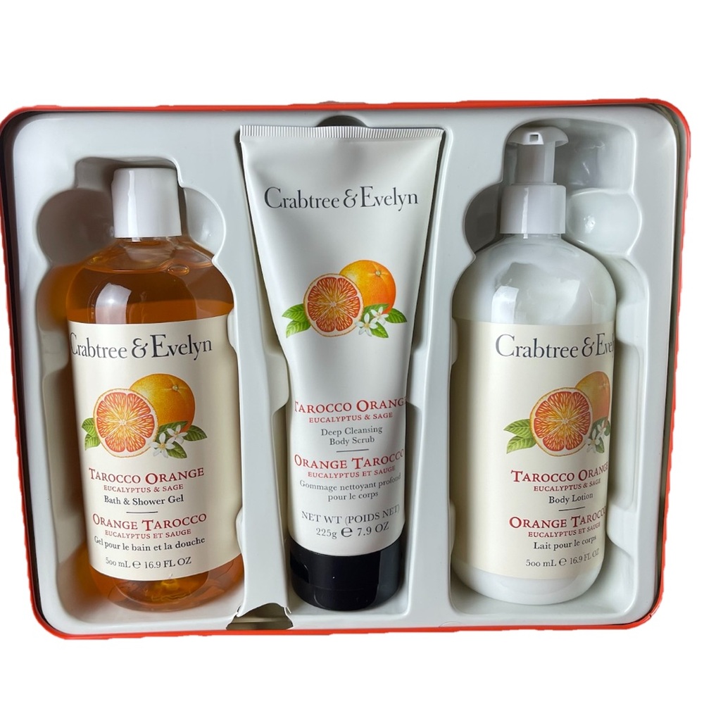CRABTREE & EVELYN 3 PC Tarocco Orange Gift Set